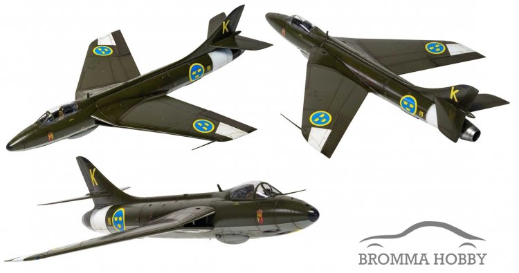 J 34 Hawker Hunter - Svenska Flygvapnet - Klicka på bilden för att stänga