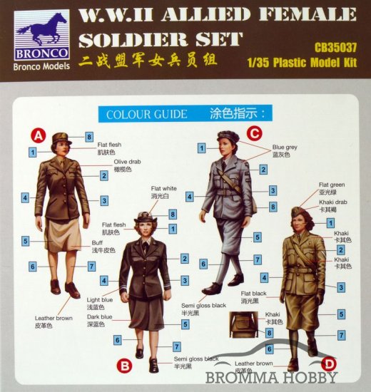 Allied Female Soldier Set - Klicka på bilden för att stänga