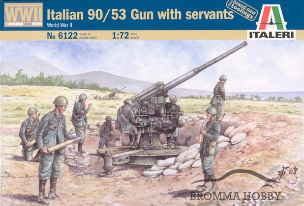 Italian 90/53 Gun with Crew - Click Image to Close