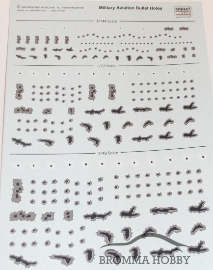 Aviation Bullet Hole Decals - 1/144 - 1/72 - 1/48 - Click Image to Close