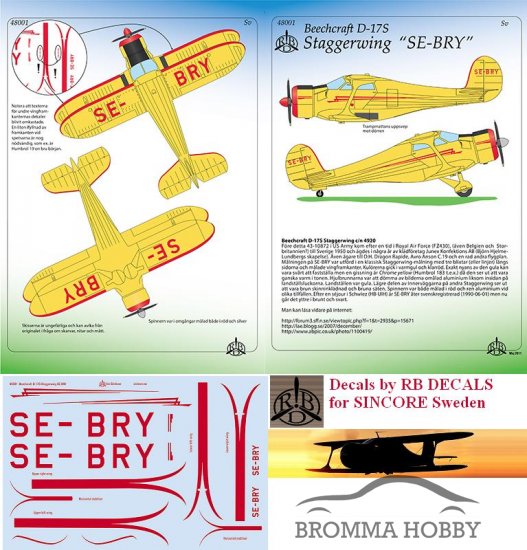 Beechcraft Staggerwing: SE-BRY - Klicka på bilden för att stänga