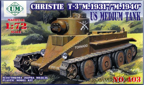 Christie T-3 - U.S. Tank - Klicka på bilden för att stänga