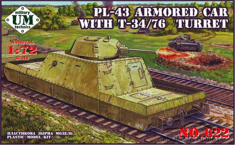 PL-43 Armored car with T-34/76 turret - Klicka på bilden för att stänga